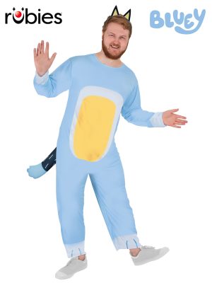 Bluey Bandit ‘DAD’ Onesie Costume” Deluxe By Rubies