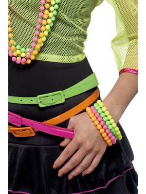 Beaded Bracelets 1980s Neon By Smiffys