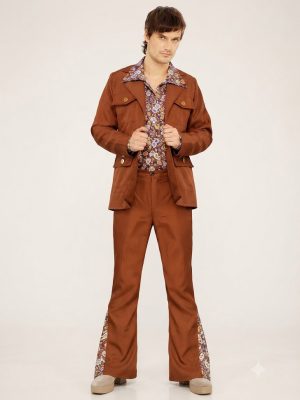 Brown Safari Suit 1970s Costume