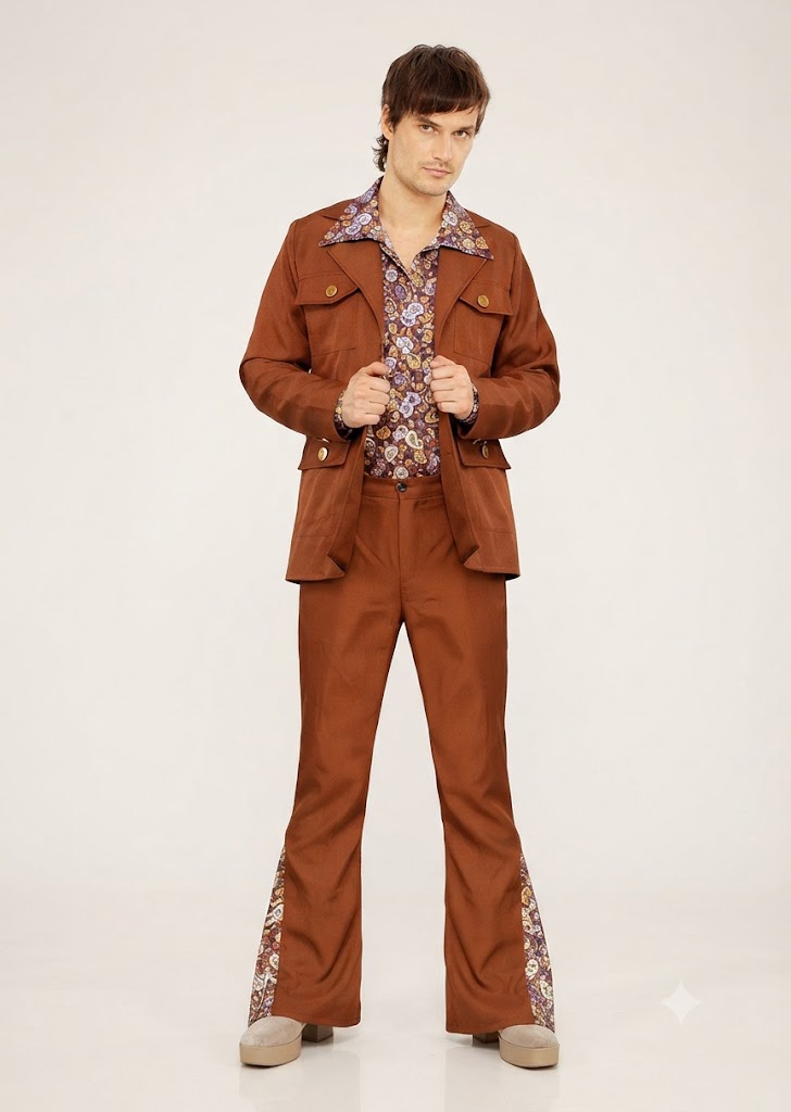 Brown Safari Suit 1970s Costume