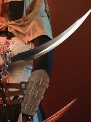 Renaissance Knight Viking PU Leather 1 Arm Guard - Medieval