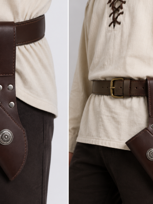 Renaissance Medieval Viking Sword Carrying PU Leather
