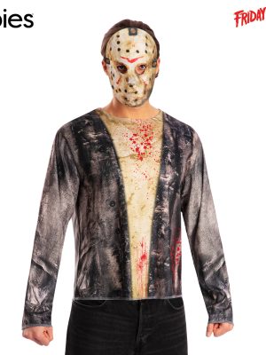 Jason Friday the 13th Costume Top & Mask - Licensed