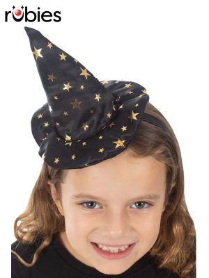 Witch Black & Gold Star Childs Headband