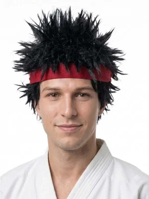 Street Warrior Champion Ryu Wig with Headband By Allaura